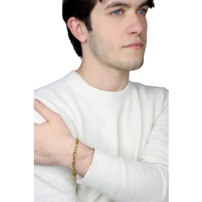 Gold chain bracelet in 18kt yellow gold