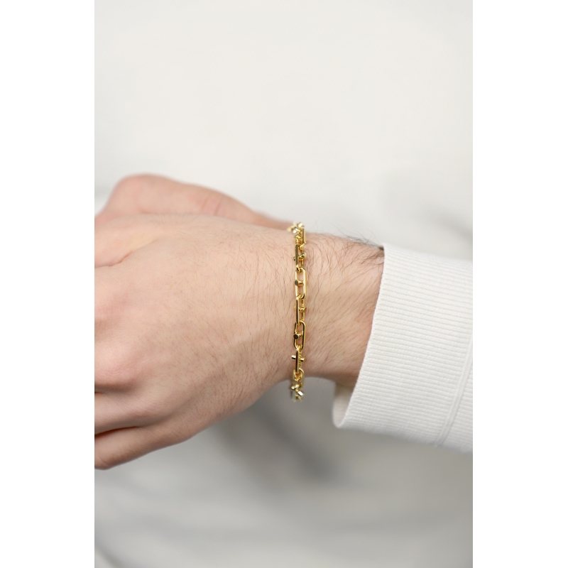 Gold chain bracelet in 18kt yellow gold