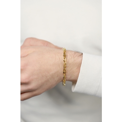 Gold chain bracelet in 18kt yellow gold