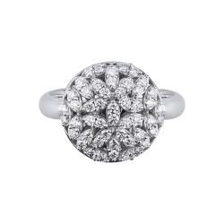 Geometric-design diamond ring in 18kt white gold 2