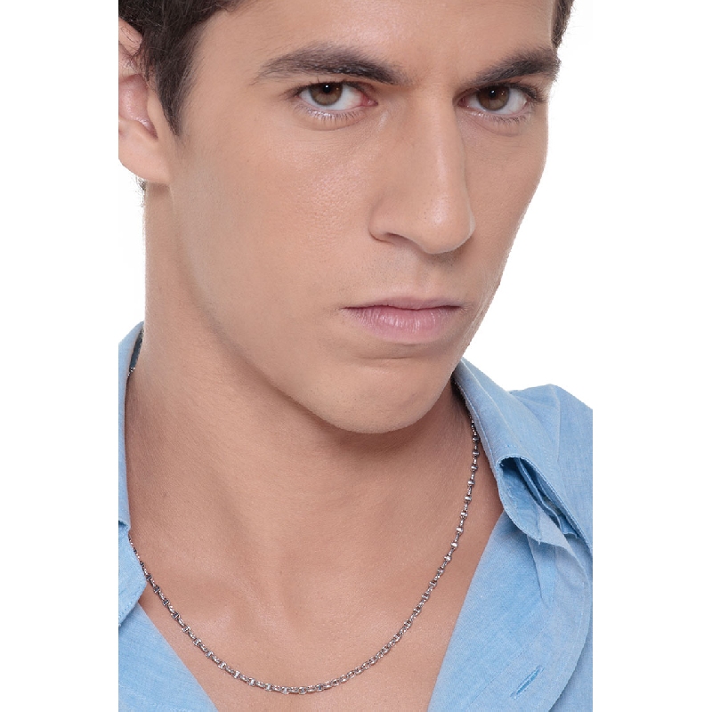 Anchor Necklace 18k White Gold 