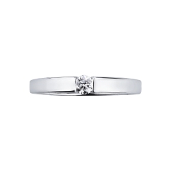 Tension setting white gold ring 0.15 ct diamond 2