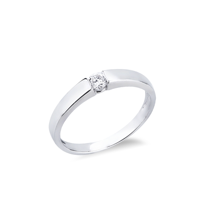 Tension setting white gold ring 0.15 ct diamond Tension setting white gold ring 0.15 ct diamond