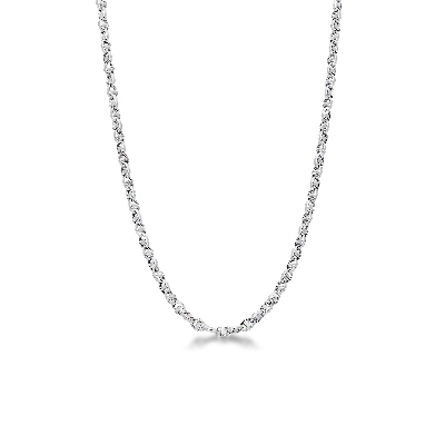 Anchor Necklace 18k White Gold 