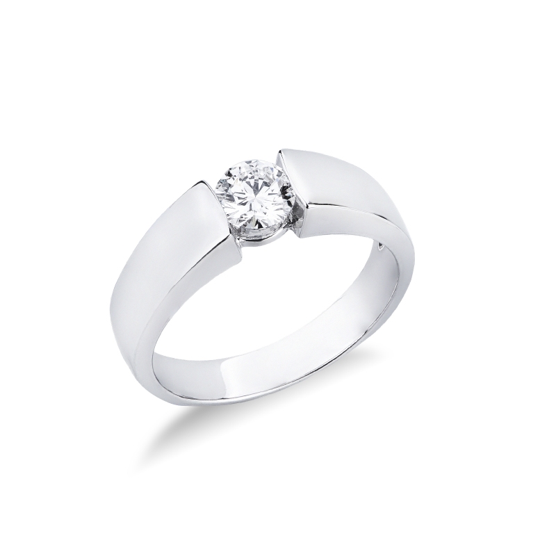 Diamond ring 18k white gold tension setting 0.50 ct Diamond ring 18k white gold tension setting 0.50 ct