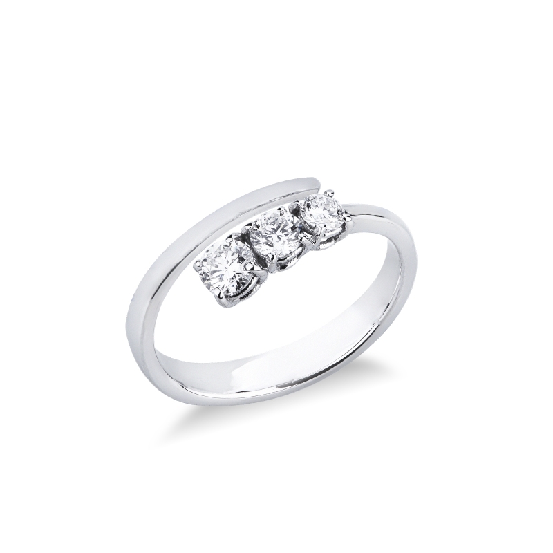 TOI&MOI ring with three diamonds in 18k white gold TOI&MOI ring with three diamonds in 18k white gold