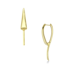 Modern hoop earrings in 18kt yellow gold