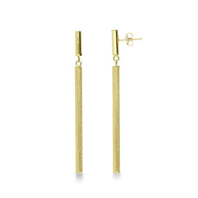 Bar pendant earrings in 18kt yellow gold