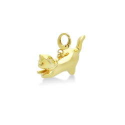 Cat charm 18kt yellow gold