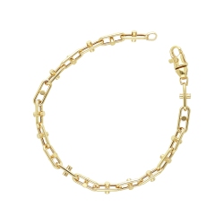 Gold chain bracelet in 18kt yellow gold
