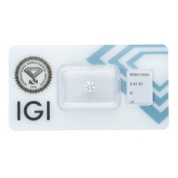 IGI Certified Diamond   CT 0,41   D   I.F.