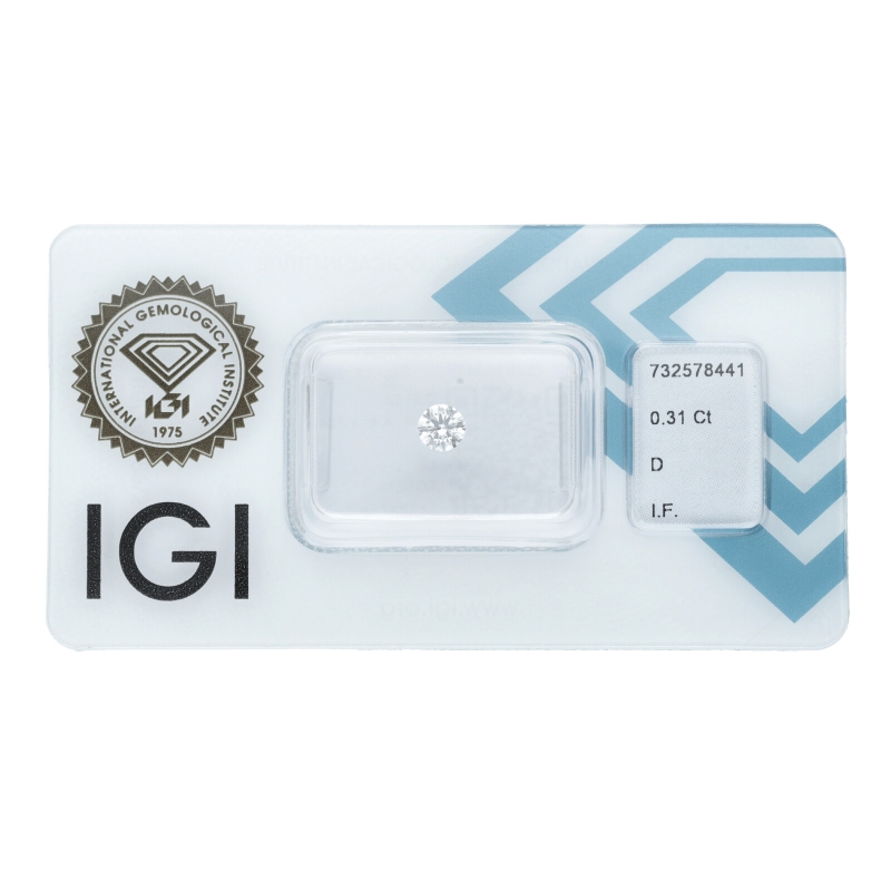 IGI Certified Diamond   CT 0,31   D  I.F. IGI Certified Diamond   CT 0,31   D  I.F.