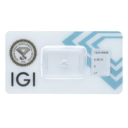 IGI Certified Diamond   CT 0,30   E   I.F.