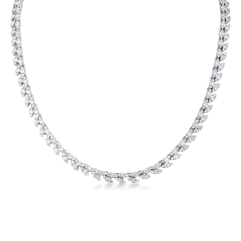 Marquise-cut diamond necklace in 18kt white gold Marquise-cut diamond necklace in 18kt white gold