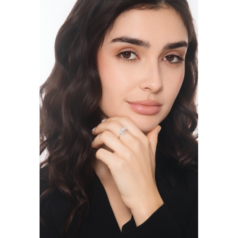 TOI&MOI ring with three diamonds in 18k white gold TOI&MOI ring with three diamonds in 18k white gold