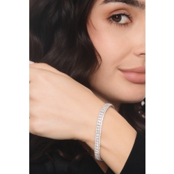 Tennis bracelet with diamonds in white gold 18k  2