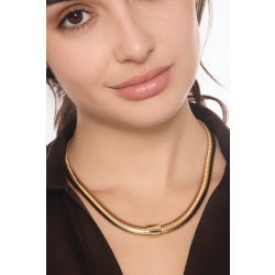 Tubogas rigid necklace in 18kt yellow gold 2