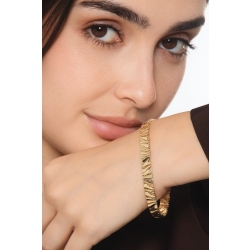 18k yellow gold bracelet with a wavy mirror-polished finish 2