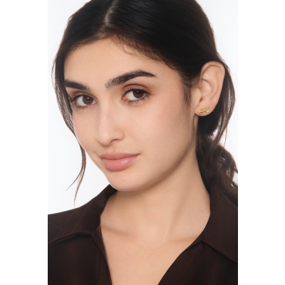 Leaf earrings in yellow gold 18k
