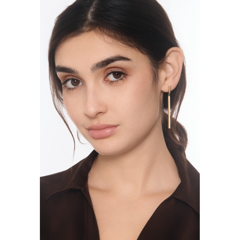 Bar pendant earrings in 18kt yellow gold