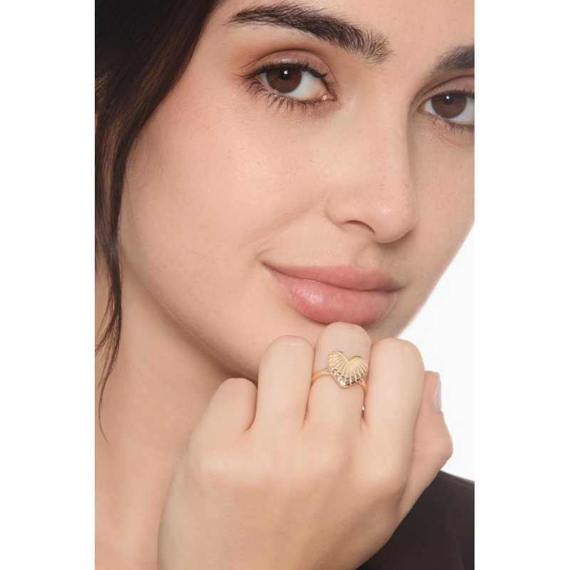 Heart ring in yellow gold 750 Heart ring in yellow gold 750