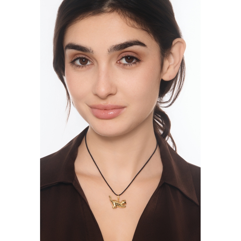 Cat charm 18kt yellow gold 
