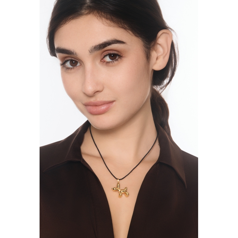 Baloon dog 18kt yellow gold charm