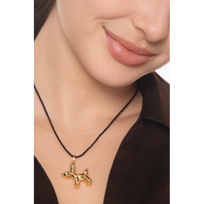 Baloon dog 18kt yellow gold charm