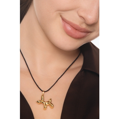 Baloon dog 18kt yellow gold charm