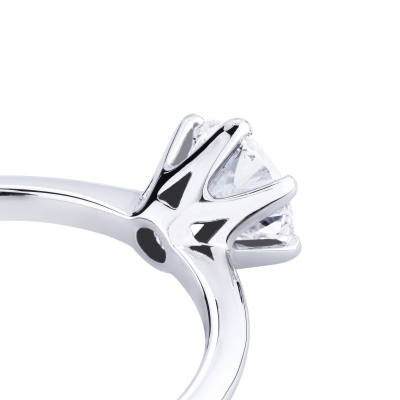 Certified IGI diamond solitaire ring in white gold 18k, 1,01 ct