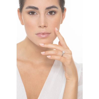 Certified IGI diamond solitaire ring in white gold 18k, 1.00 ct