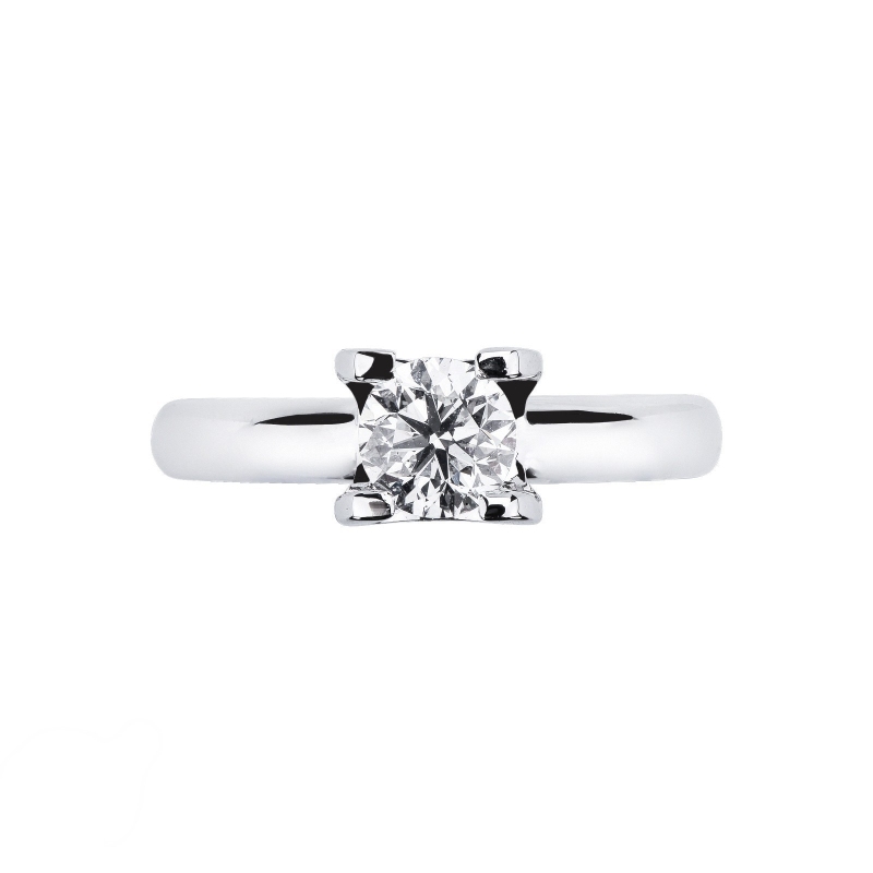 Certified IGI diamond solitaire ring in white gold 18k, 1.00 ct