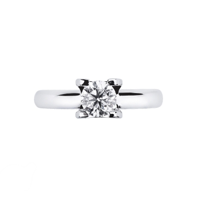 Certified IGI diamond solitaire ring in white gold 18k, 1.00 ct