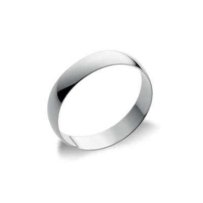 Wedding ring in 750 white gold