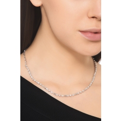 Modern tennis diamond necklace in 18kt white gold 2
