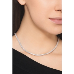 Tennis necklace in 18kt white gold 2