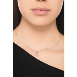 Oval aquamarine diamond halo necklace 2