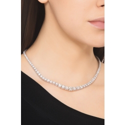 Riviere tennis necklace in 18kt white gold 2