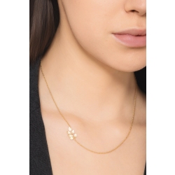 Necklace in yellow gold 18k with leaf 2
