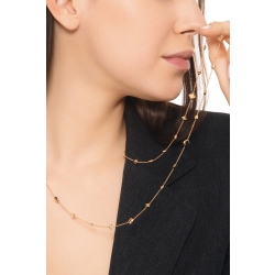Square necklace in yellow gold 18k, 90 cm 2
