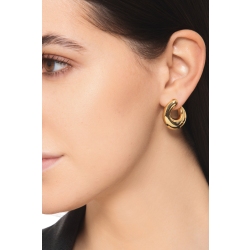 Puffy hoops in 18kt yellow gold 2