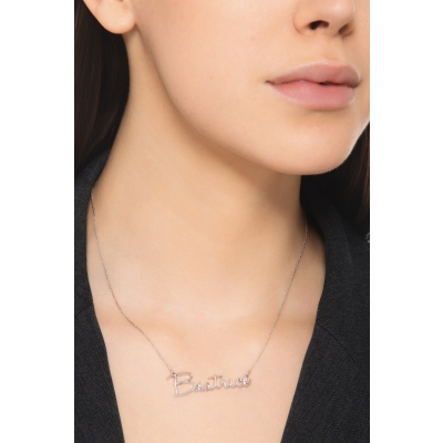 Customizable necklace in 18k white gold, BEATRICE