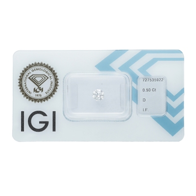 IGI Certified Diamond   CT 0,50  D  IF