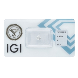 IGI Certified Diamond   CT 0,40  F  VS 2
