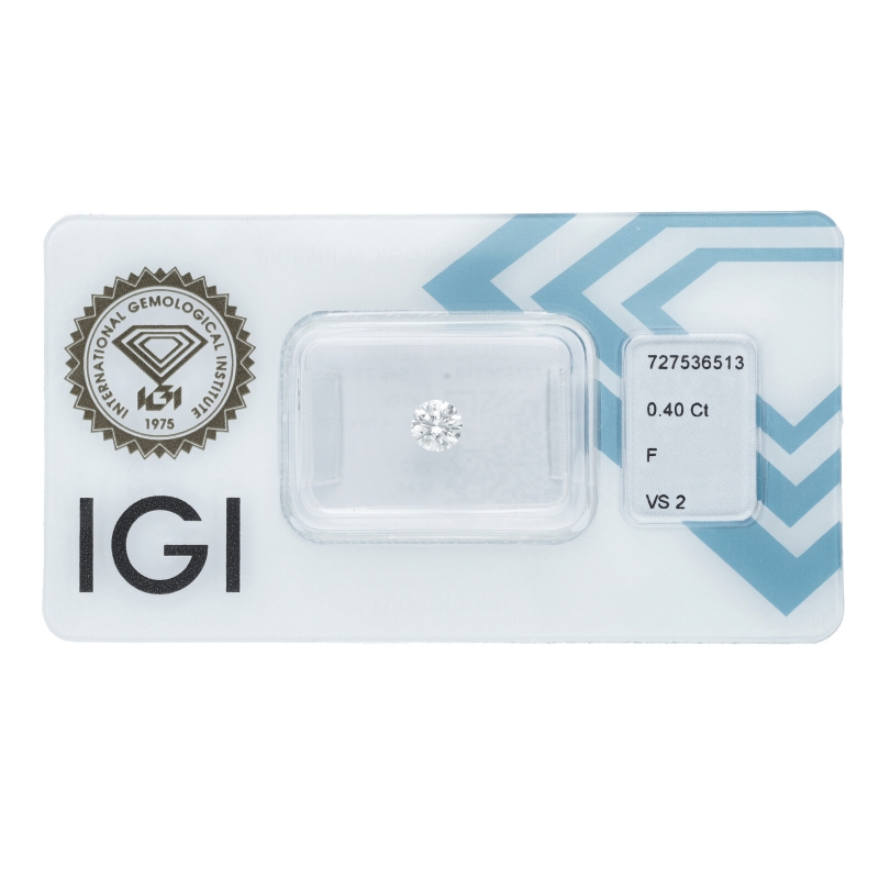 IGI Certified Diamond   CT 0,40  F  VS 2