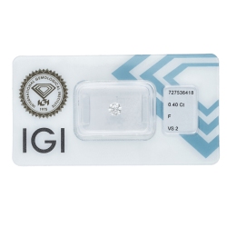 IGI Certified Diamond   CT 0,40  F  VS 2