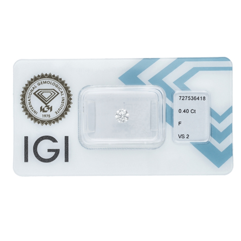 IGI Certified Diamond   CT 0,40  F  VS 2