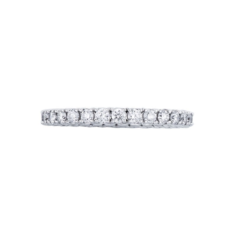 Eternity diamonds ring in white gold 18k
