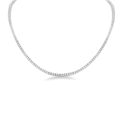18kt white gold diamond tennis necklace