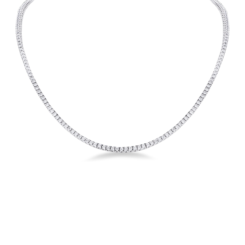 18kt white gold diamond tennis necklace